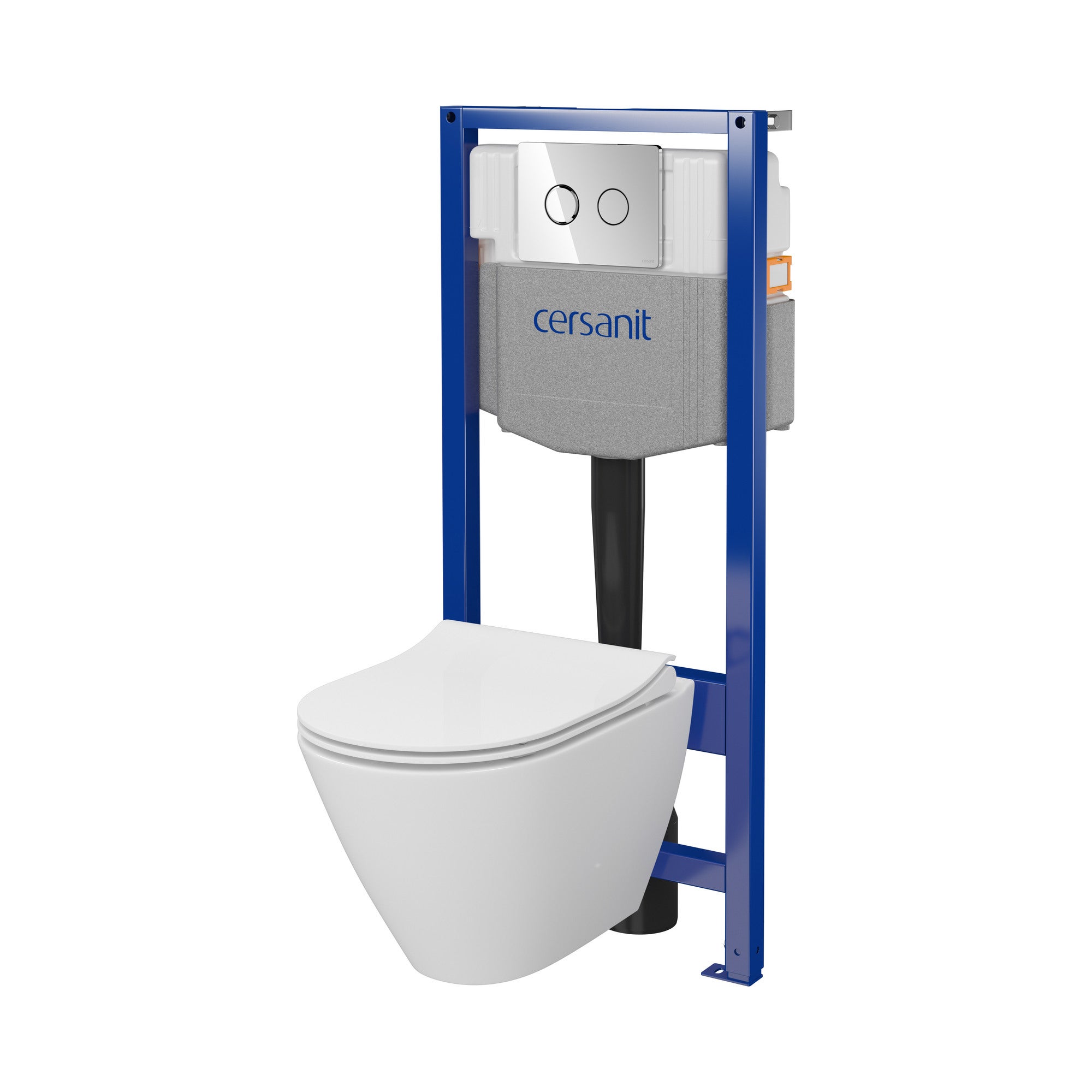 Zestaw podtynkowy WC Cersanit Arago przycisk chrom