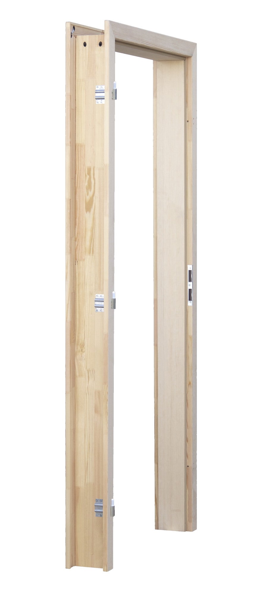 Ościeżnica regulowana 120-135 60 lewa bezsęczna sosna komplet 1