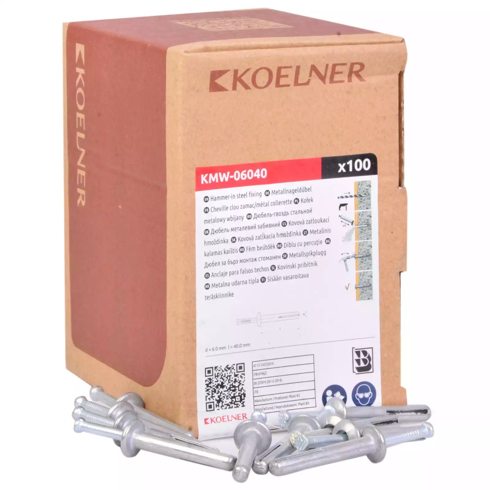 Kołek metalowy do wbijania 6x40 mm (100 szt.) 1