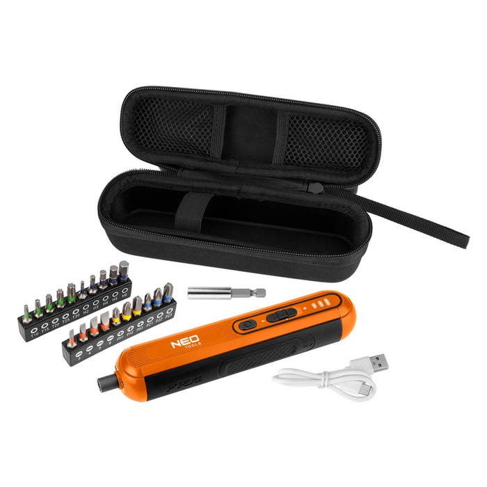 Wkrętak akumulatorowy 4V, Li-Ion, USB-C, NEO 04-199