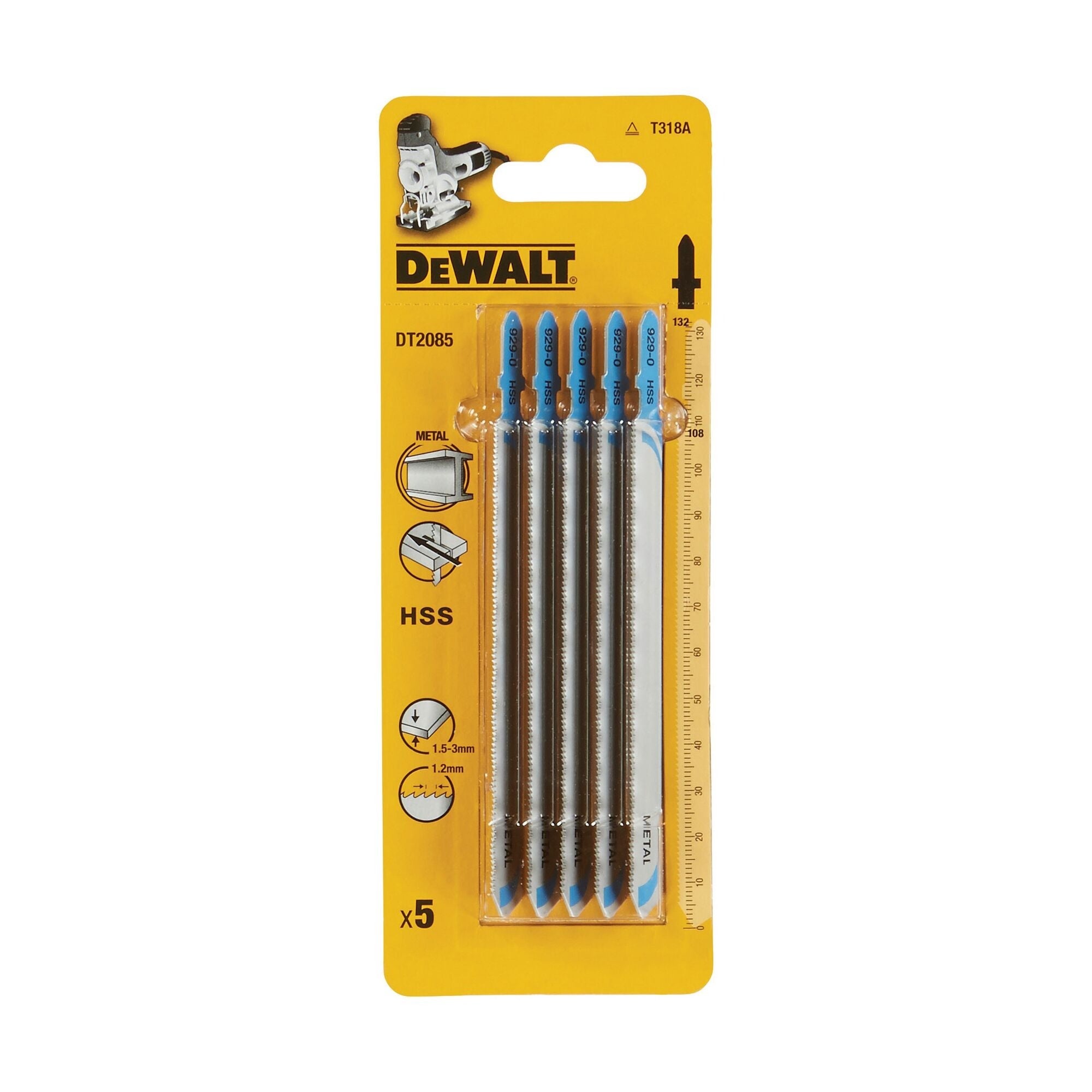 Brzeszczoty ze stali szybkotnącej HSS do metalu DT2085-QZ DeWALT