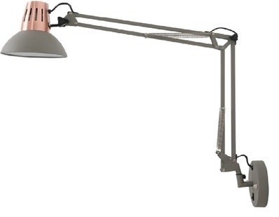 Oprawa ścienna ARTEMIA 1x E27, szary, średnica 16,5cm, materiał metal