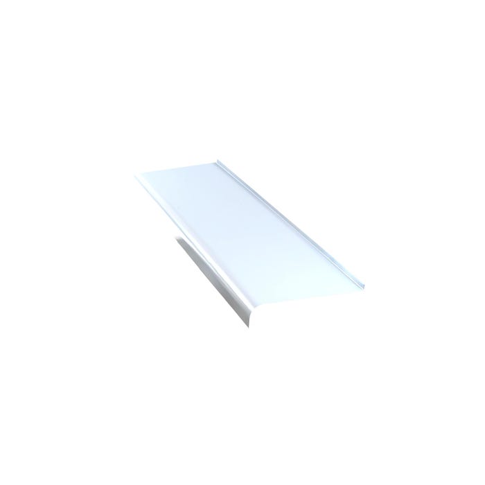 Parapet zewnętrzny stalowy biały 20 cm