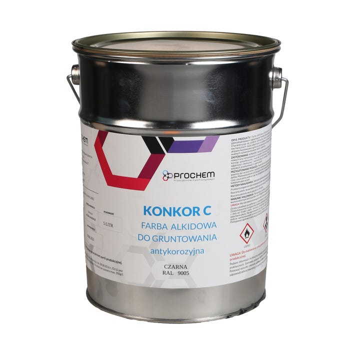 Farba antykorozyjna Konkor C czarny 5l