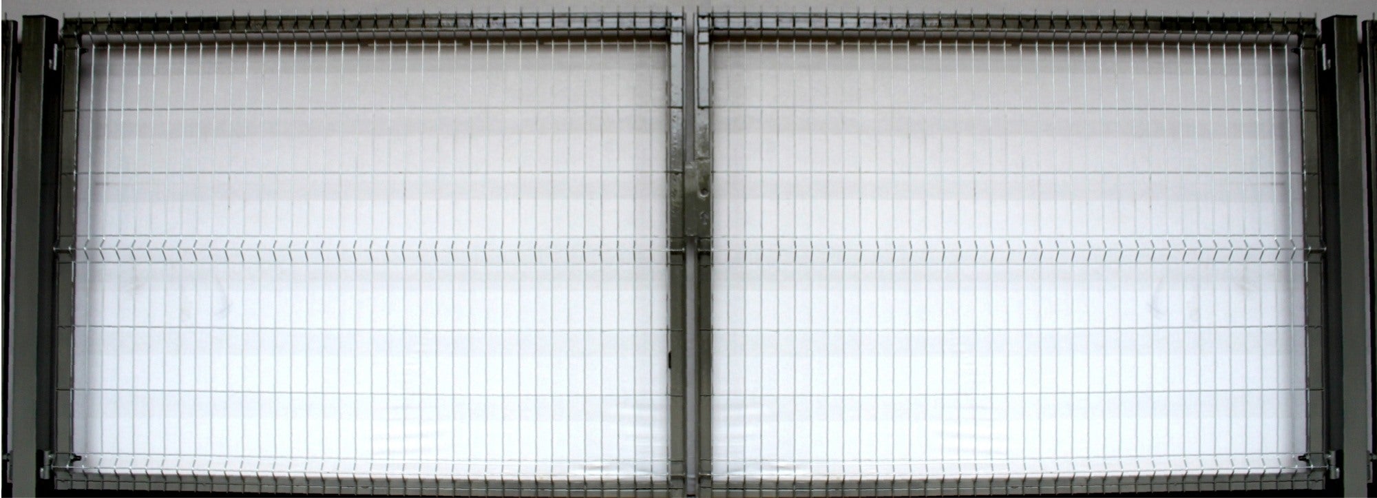 Brama ogrodzeniowa panelowa dwuskrzydłowa ocynk, 150x400 cm 0