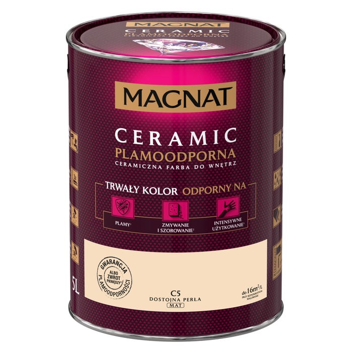 Farba Magnat Ceramic dostojna perła 5l