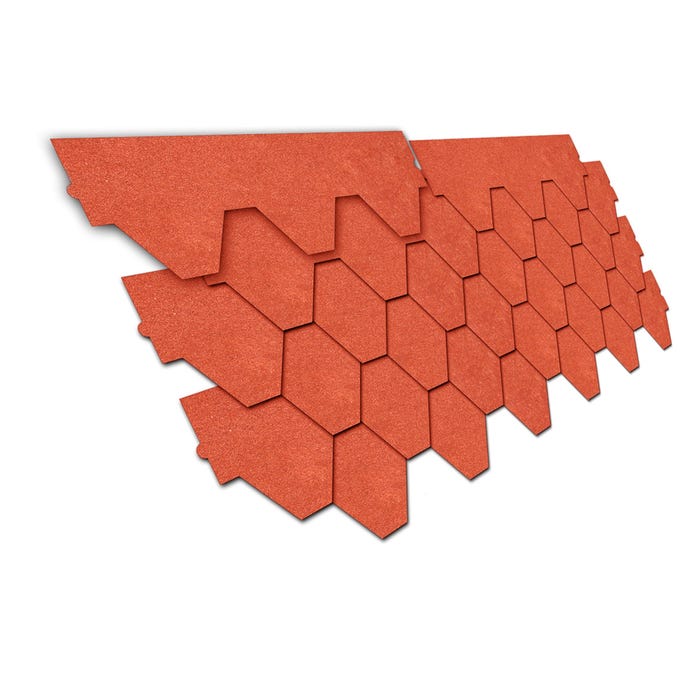 Gont bitumiczny trapez, Nexler czerwony, 3 m2 wym. 80x28,5 cm