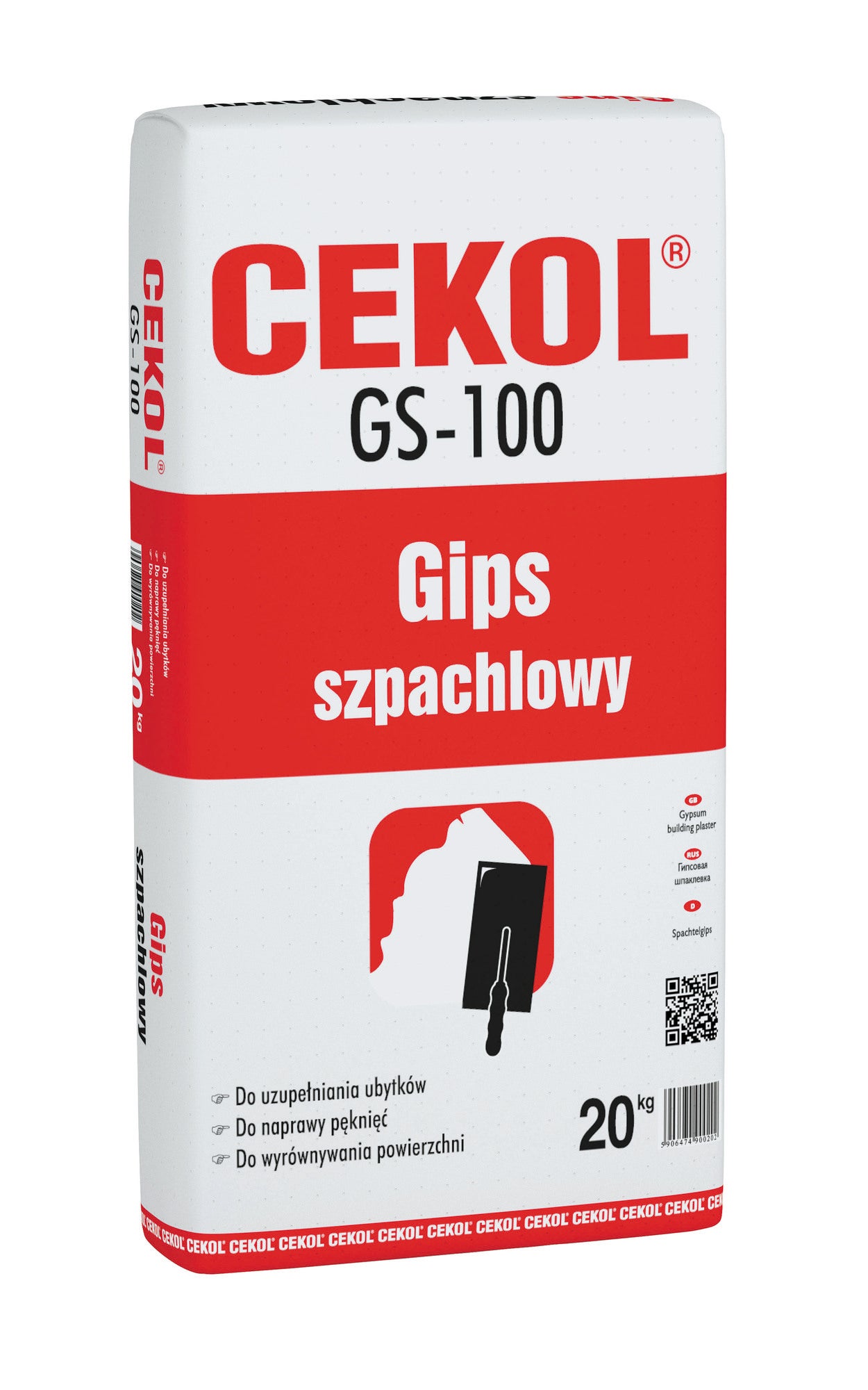 Gips szpachlowy Cekol GS-100 20 kg 0