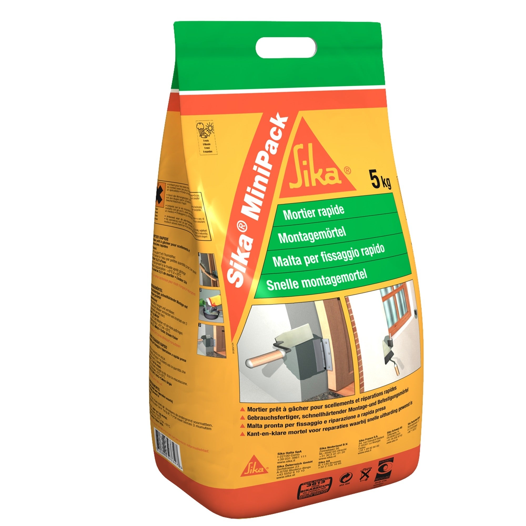 Zaprawa montażowa Sika MonoTop 110 5 kg, szybkowiążąca 0