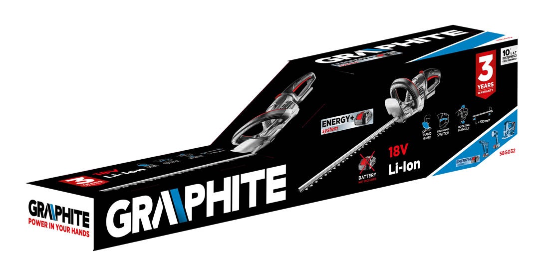 Nożyce do żywopłotu 18V 58G032 Graphite / bez aku 2