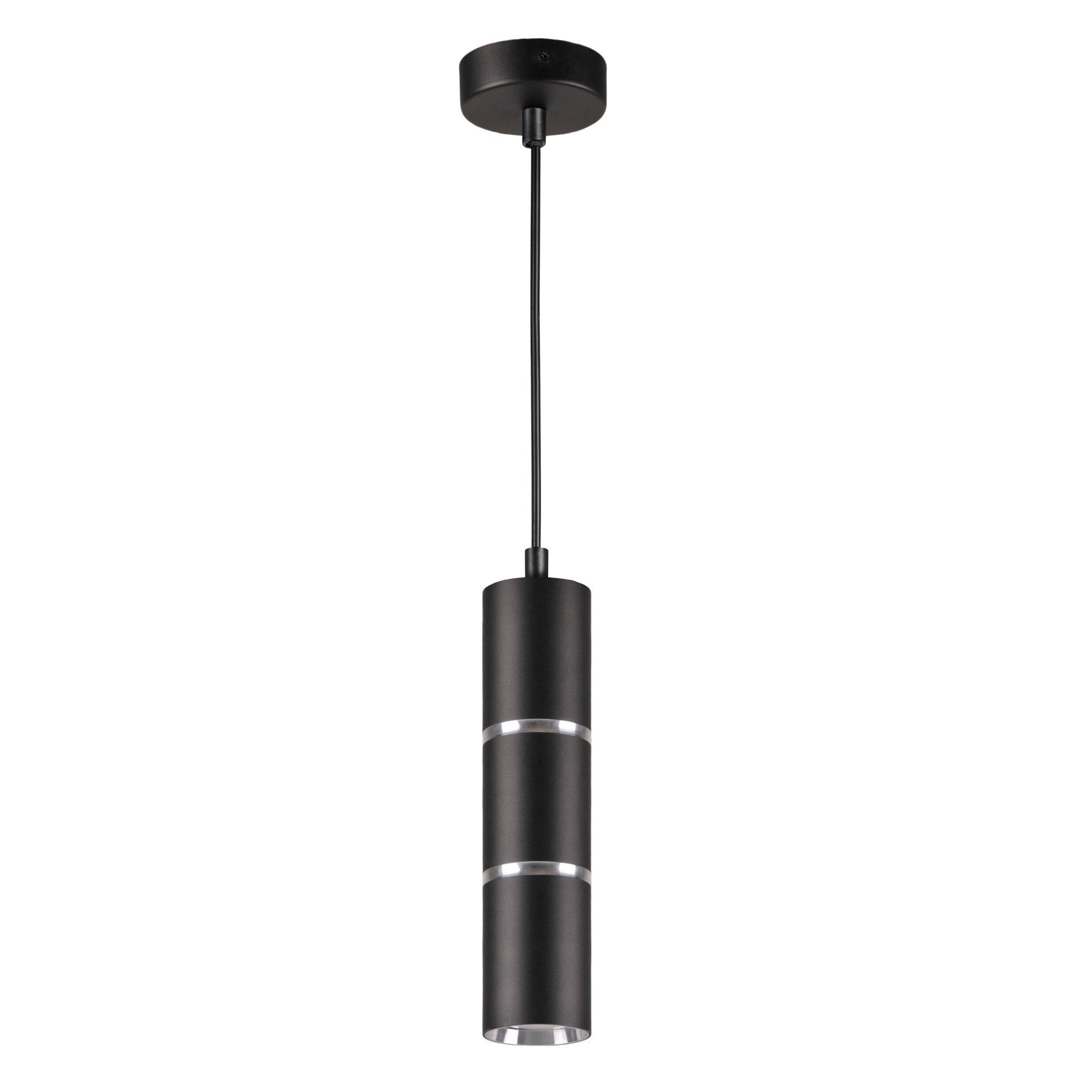 Lampa wisząca BAMBOO 1xGU10, czarna, przewód 1m