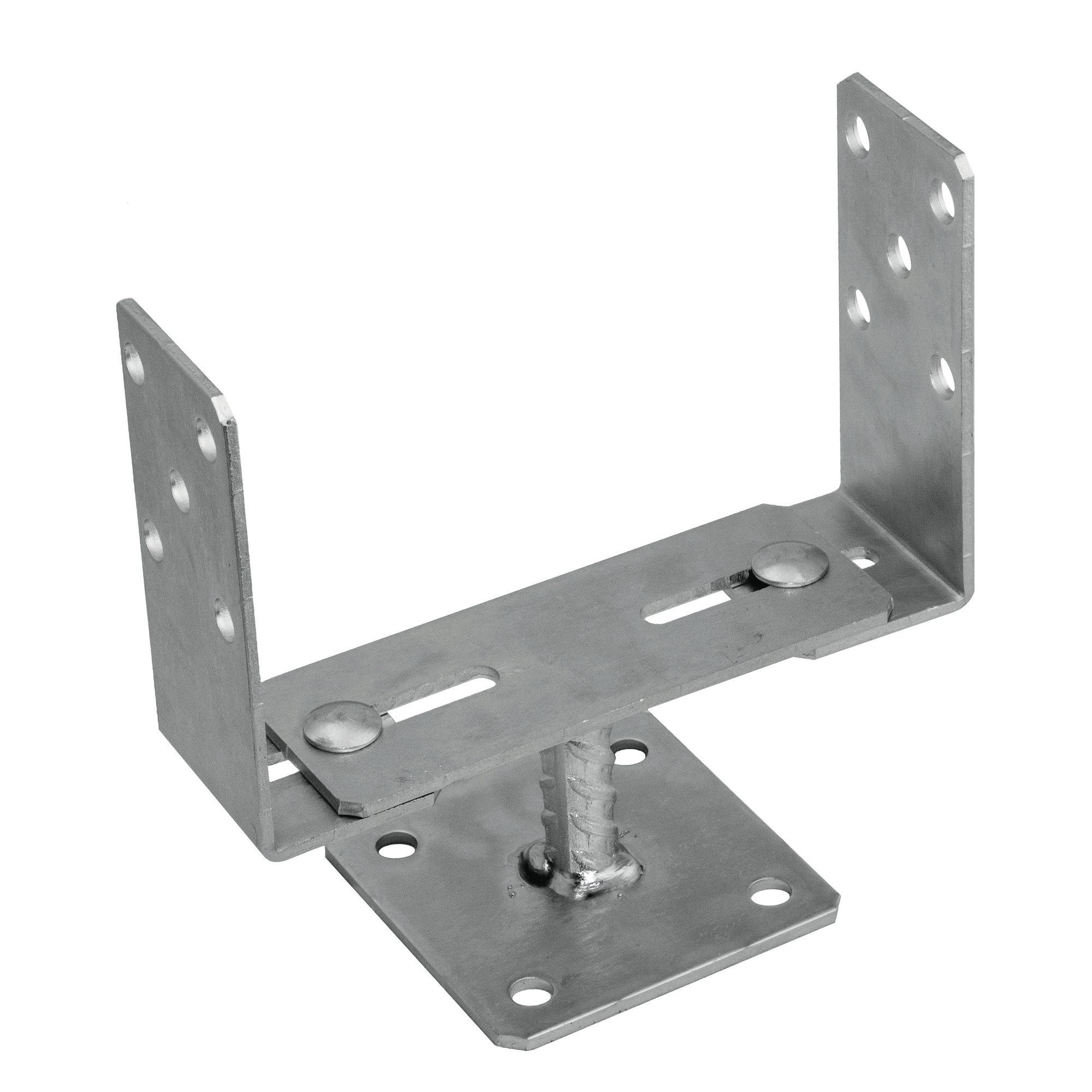 Podstawa słupa regulowana z trzpieniem 60-200x136x4 mm