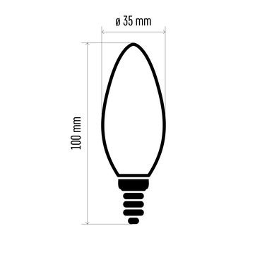 Żarówka LED E27 filament świeca 4W 470lm 4000K 3