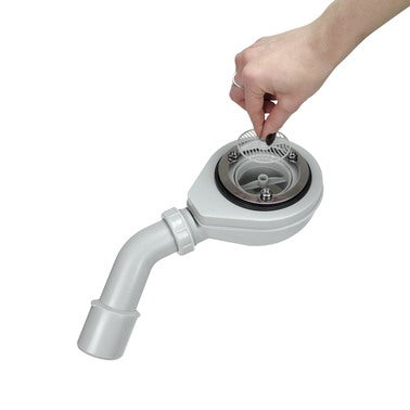 Syfon brodzikowy fi 90 mm, chrom/czarny 9