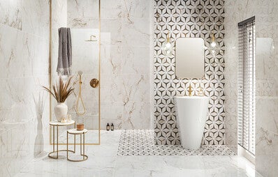 Gres polerowany  Shellstone White 59.8x119.8x0.8 cm 1.43 m2 4