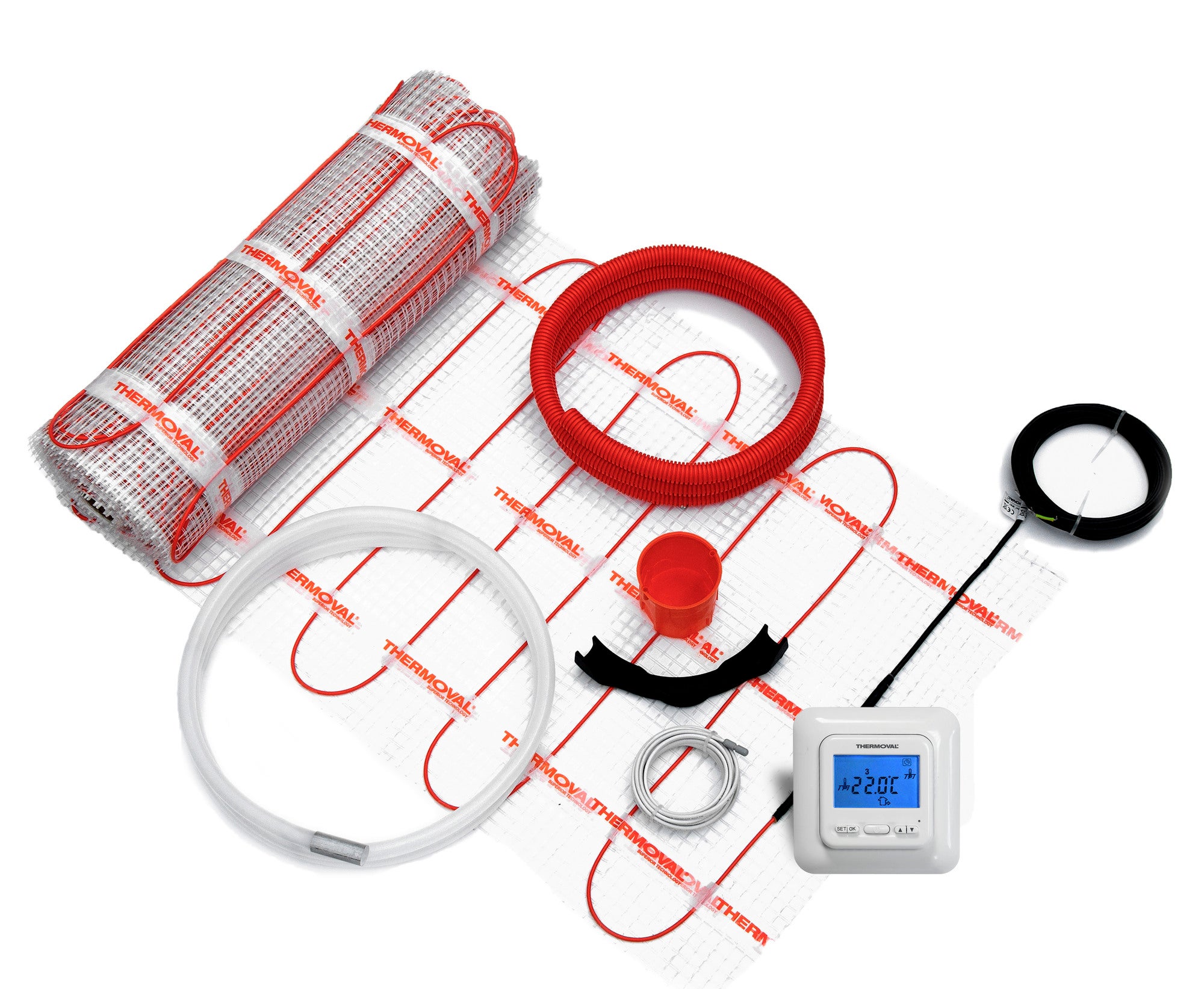 Zestaw ogrzewania podłogowego 5 m2 mata+regulator elektroniczny 0