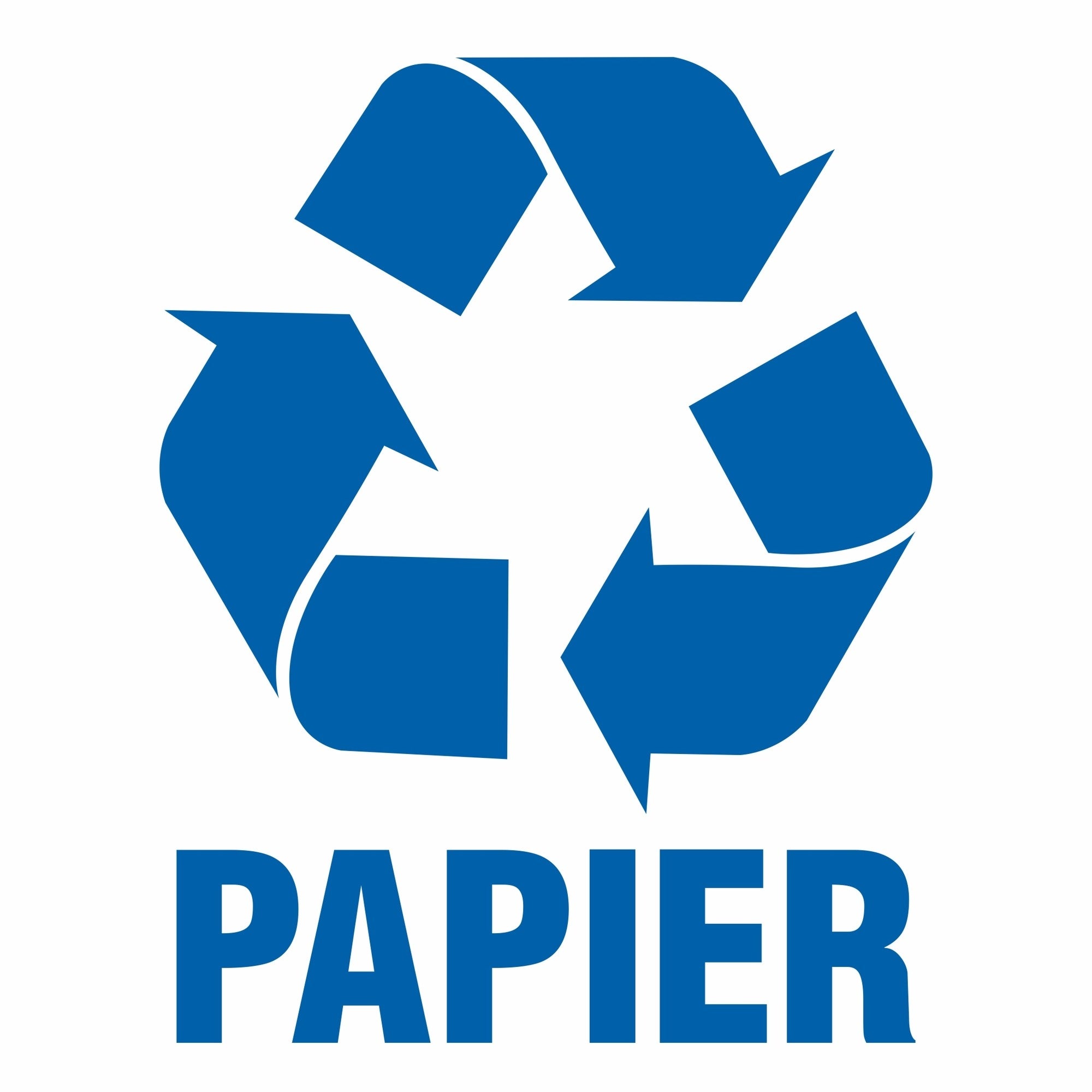 Naklejka na kosz do SEGREGACJI ŚMIECI PAPIER