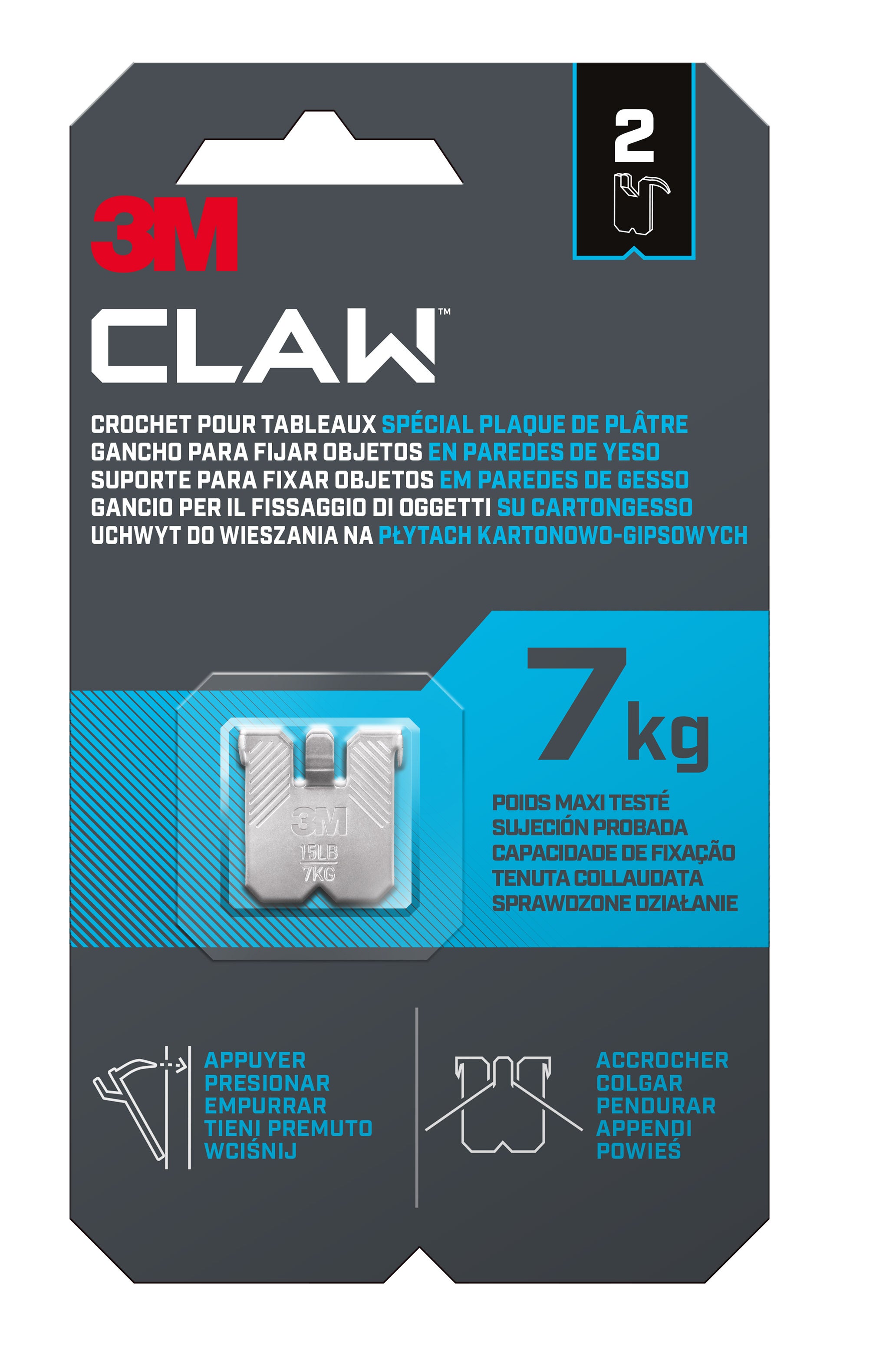 Claw uchwyt do płyt k/g 7kg (2 szt.) 4