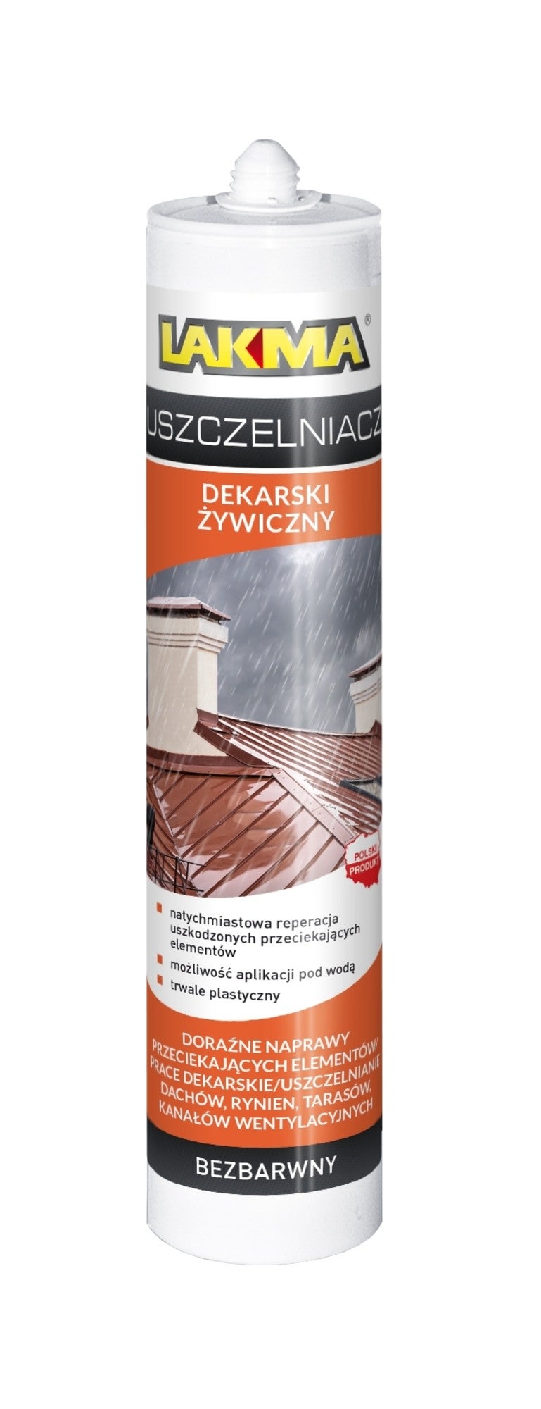 Uszczelniacz dekarski Lakma brązowy 280ml 0