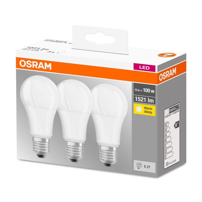 3x żarówka LED E27 A60 13W 1521lm 2700K