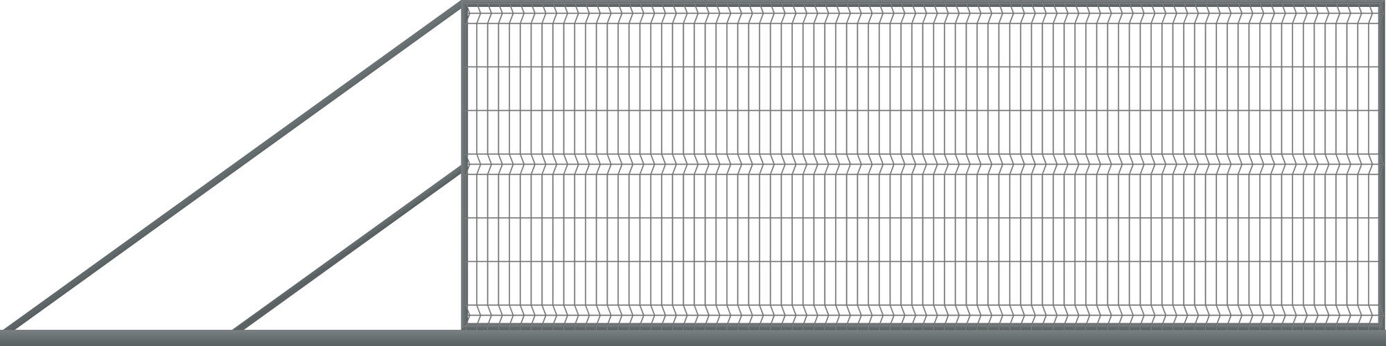 Brama ogrodzeniowa panelowa przesuwna antracyt, 150x400 cm, lewa 0