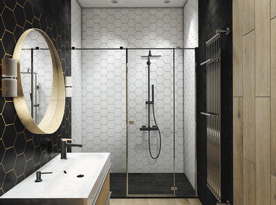 Kolumna prysznicowa Invena SVART czarna 1