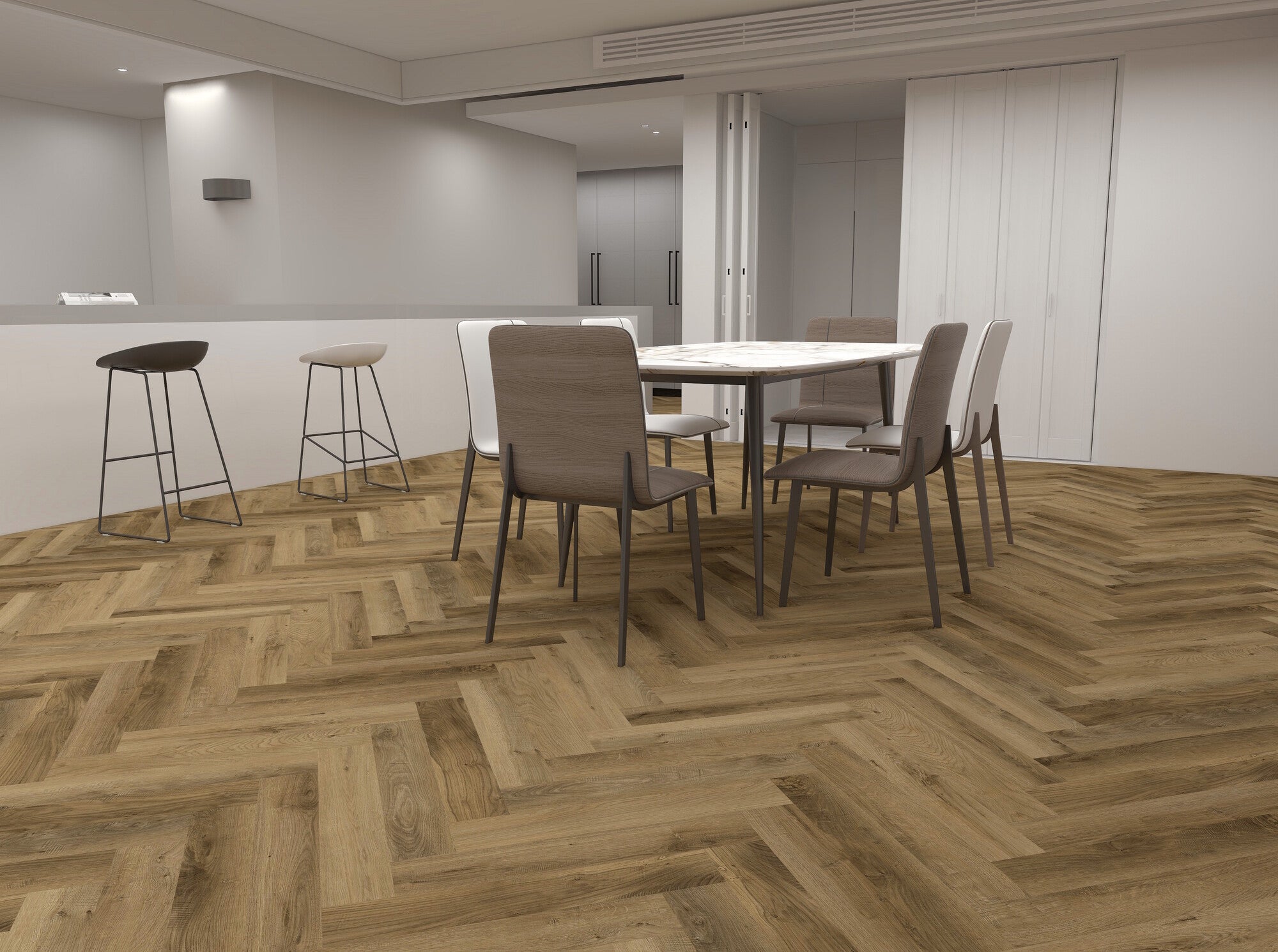 Panel winylowy SPC Dąb Luizjana2 jodełka kl.33, 5mm op.1,4884m2 wodoodporny 1