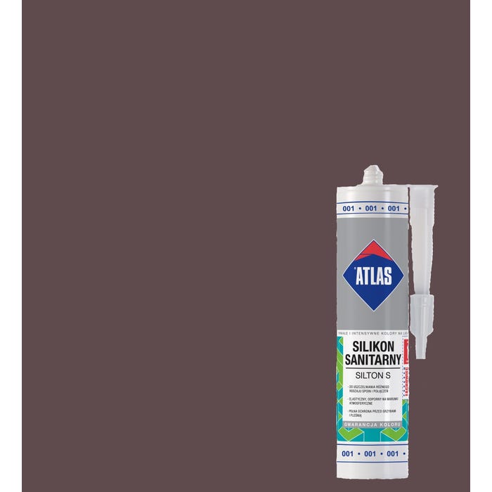 Silikon sanitarny Atlas 123 jasnobrązowy 280 ml