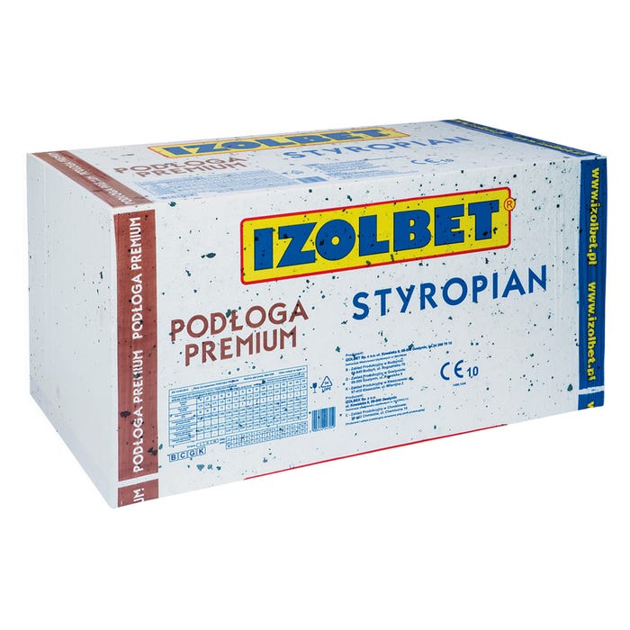 Styropian Izolbet Podłoga Premium 38 5 cm EPS80 0,038 W/(mK) 6 m2