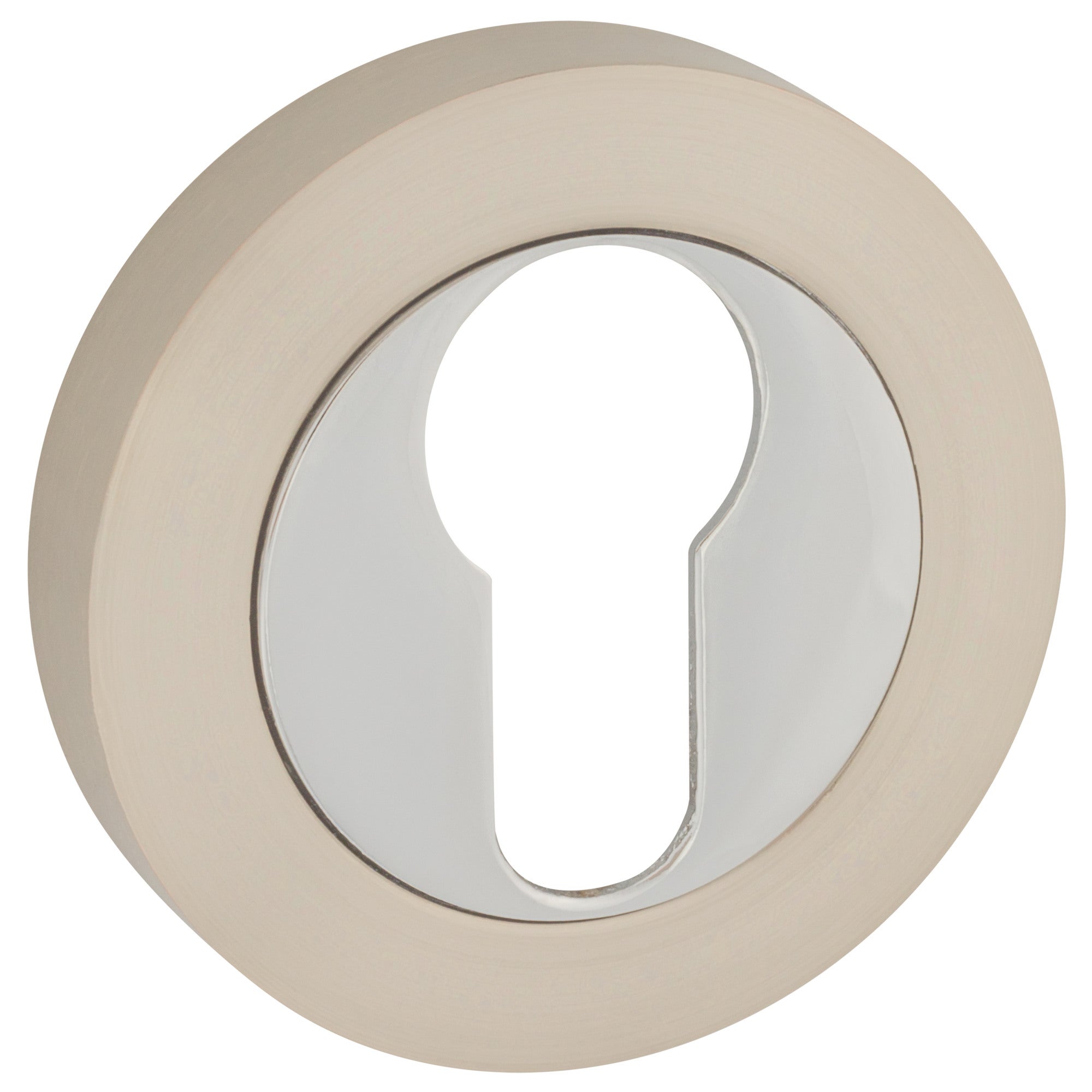 Szyld do klamki R-500 na wkładkę nikiel/chrom