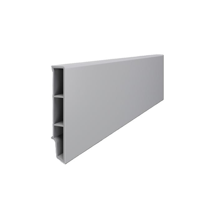 Listwa przypodłogowa PCV Sempla 2,4 m, 8 cm jasnoszara 704