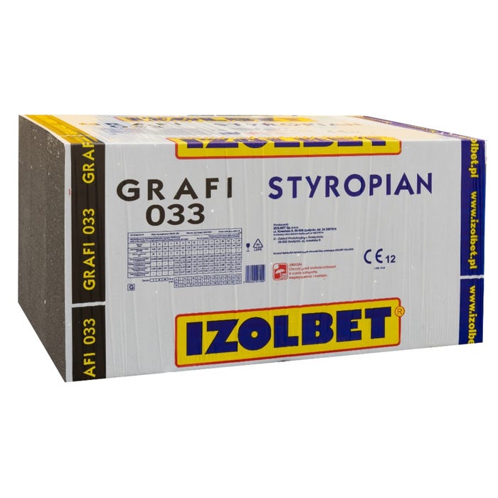 Styropian Izolbet Grafi 5 cm EPS 0,033 W/(mK) 6 m2