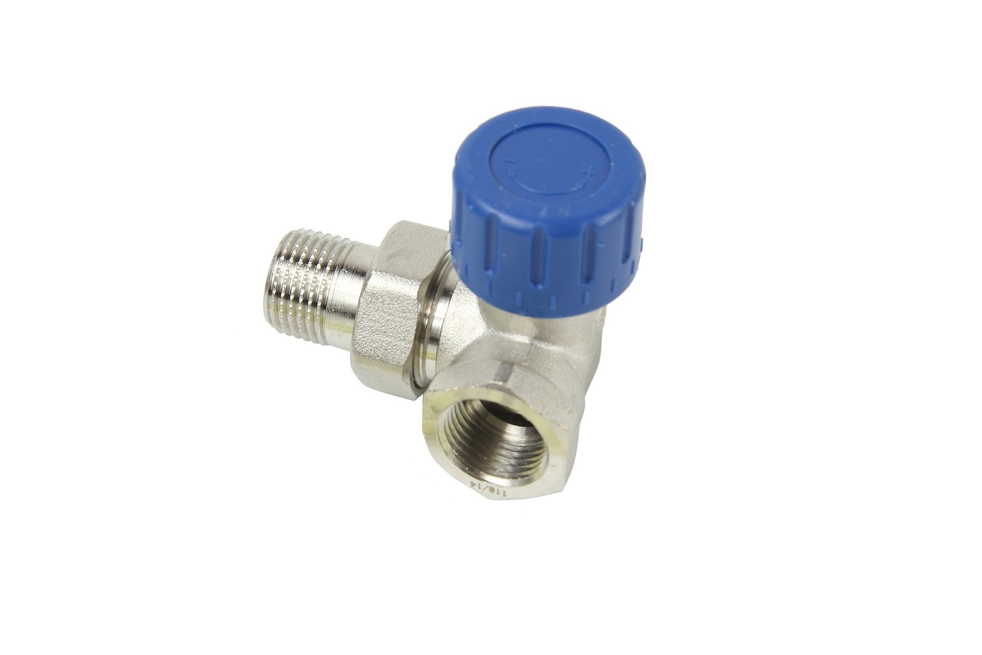 Zawór termostatyczny osiowy prawy, 1/2", niklowany 1