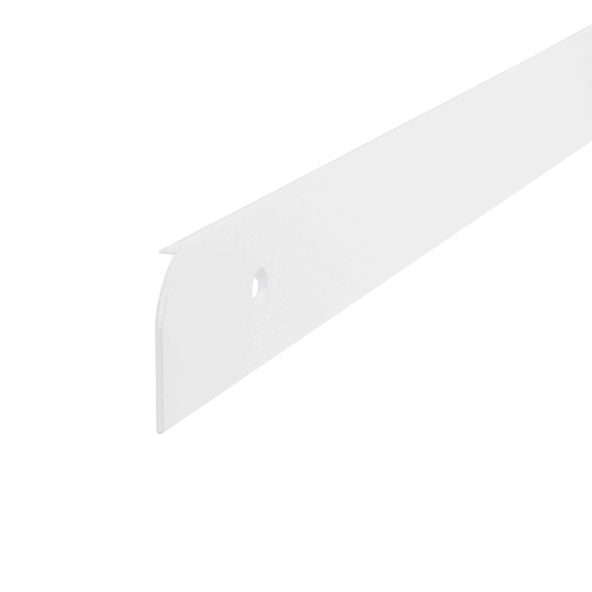 Listwa do blatu aluminiowa boczna prawa 28mm Cezar Biały RAL9016 0,62m 0