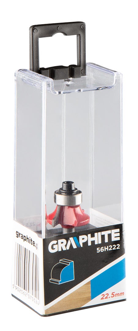 Frez kształtowy z łożyskiem, zaokrąglający 22,5x9 mm, trzpień 6 mm 3