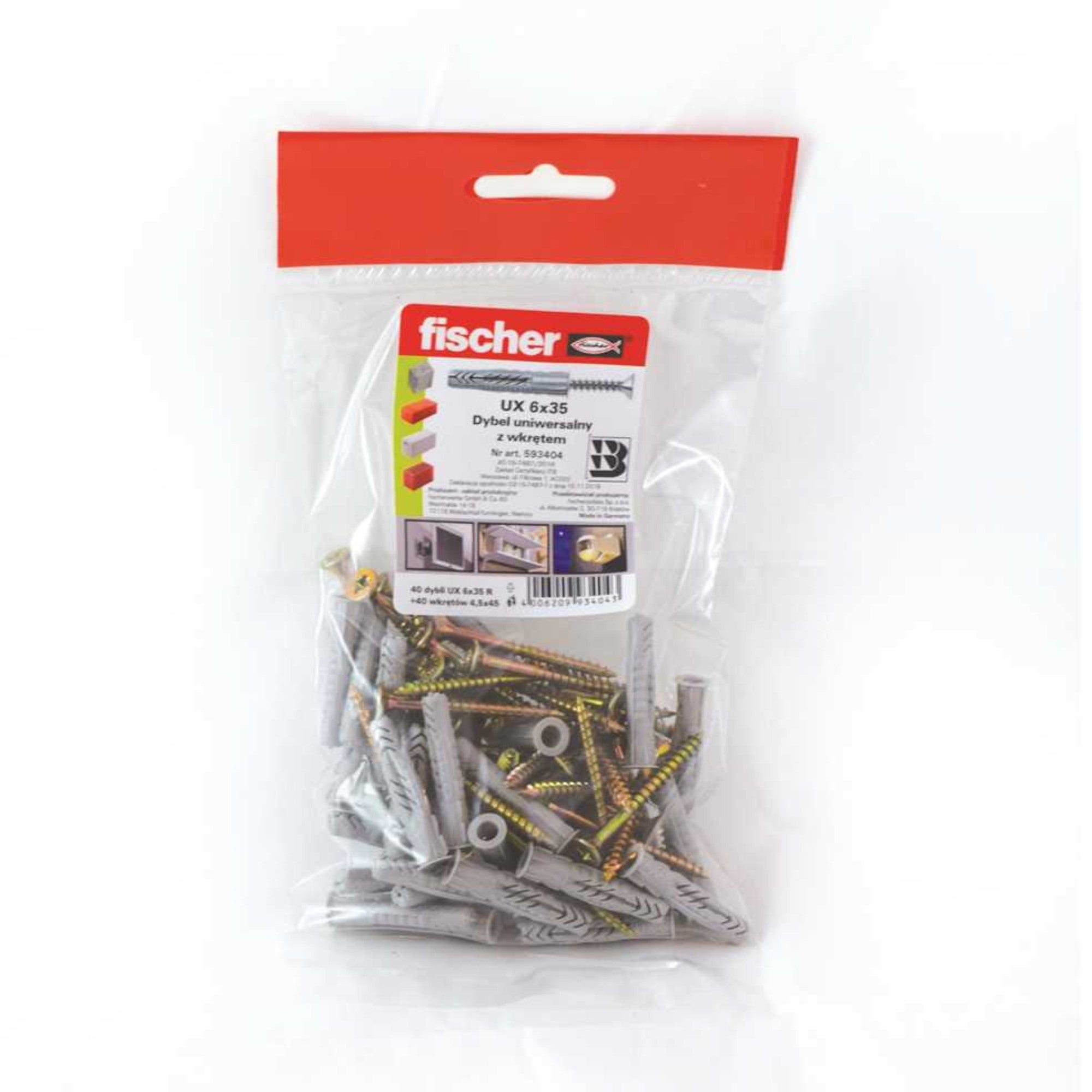 Kołek rozporowy UX z wkrętem 6.0x35 mm R