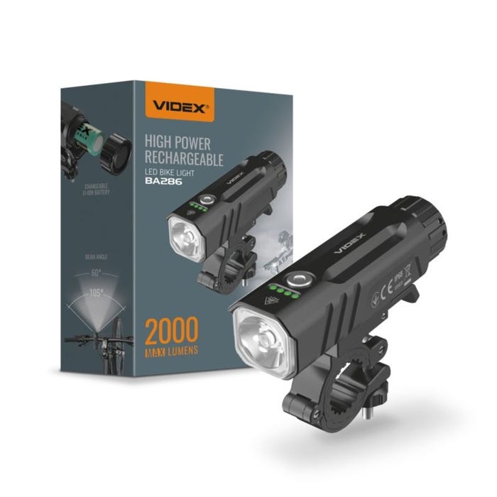 Lampka rowerowa LED 2000lm 5000K