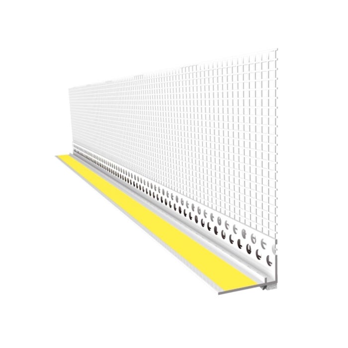 Listwa przyokienna PVC z siatką, 2.5 m 9/6 mm