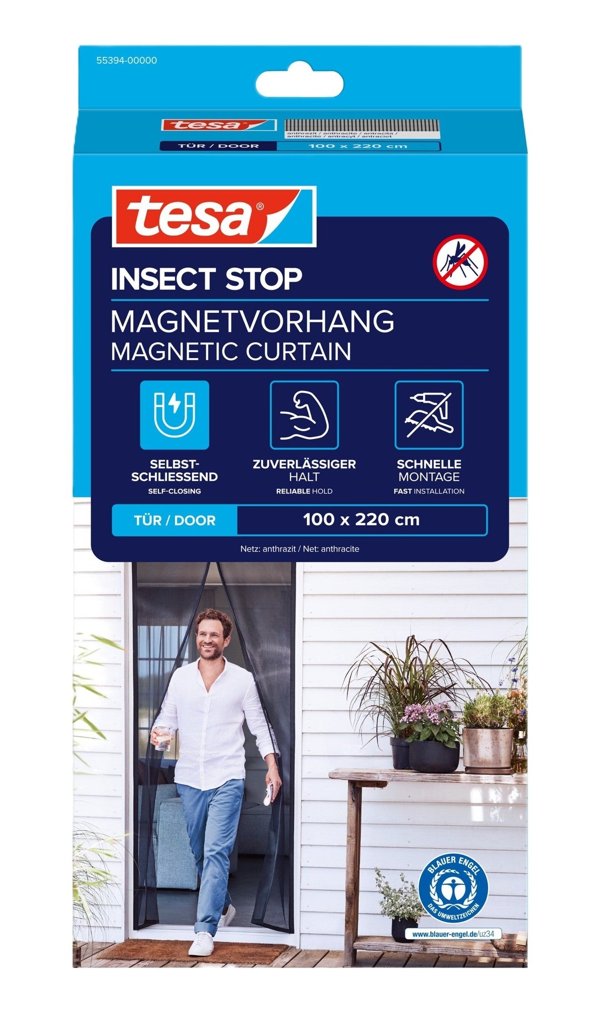 Moskitiera Magnetyczna Tesa 2.2x1M Antracyt