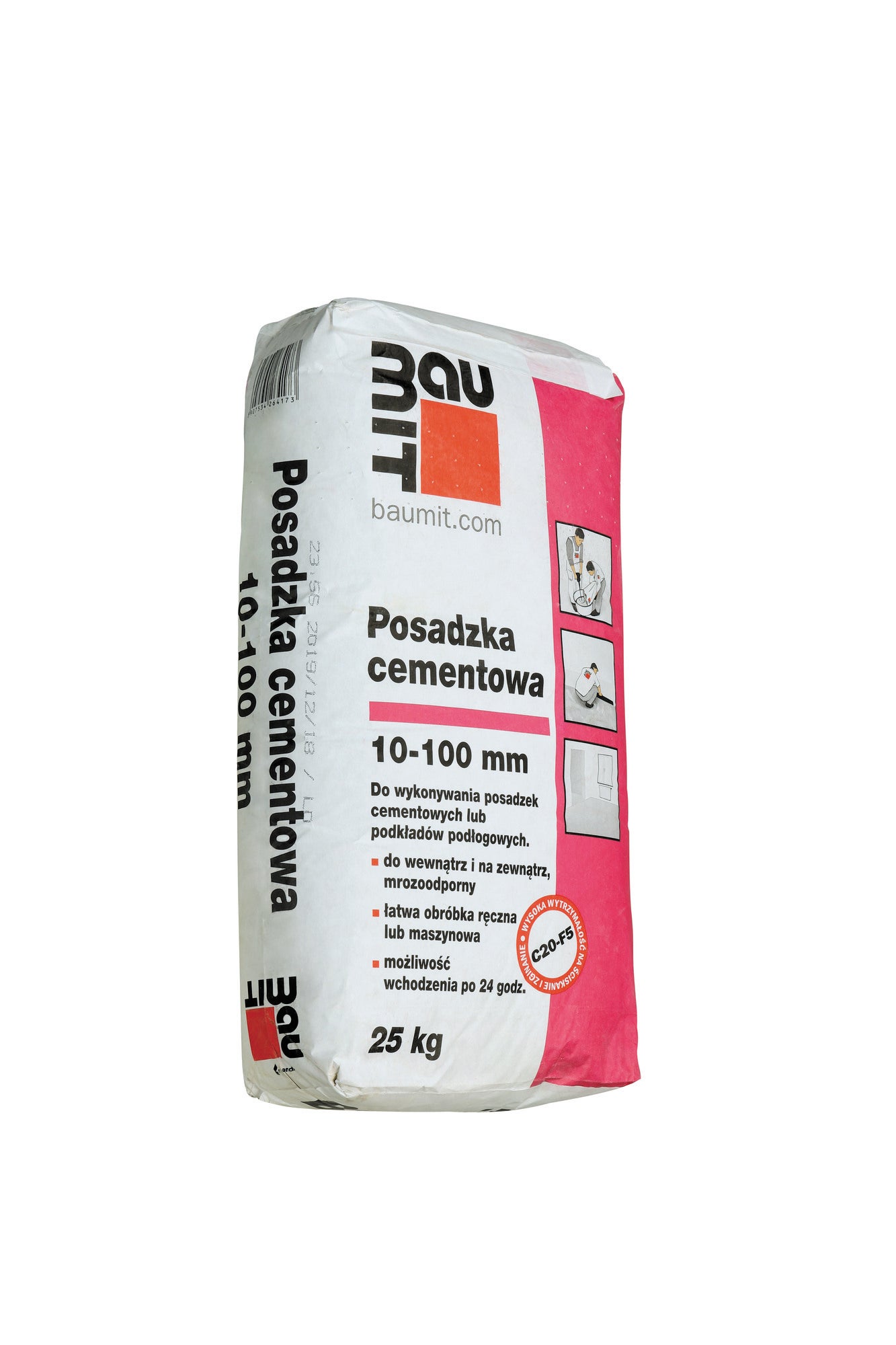 Posadzka cementowa Baumit, CT-C20-F5-A15 25 kg, podkład podłogowy, 10-100 mm 1