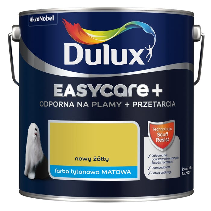 Farba Dulux EasyCare + nowy żółty 2,5l