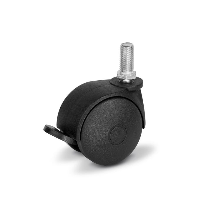 Koło meblowe obrotowe z hamulcem 50 mm/35 kg z trzpieniem M8