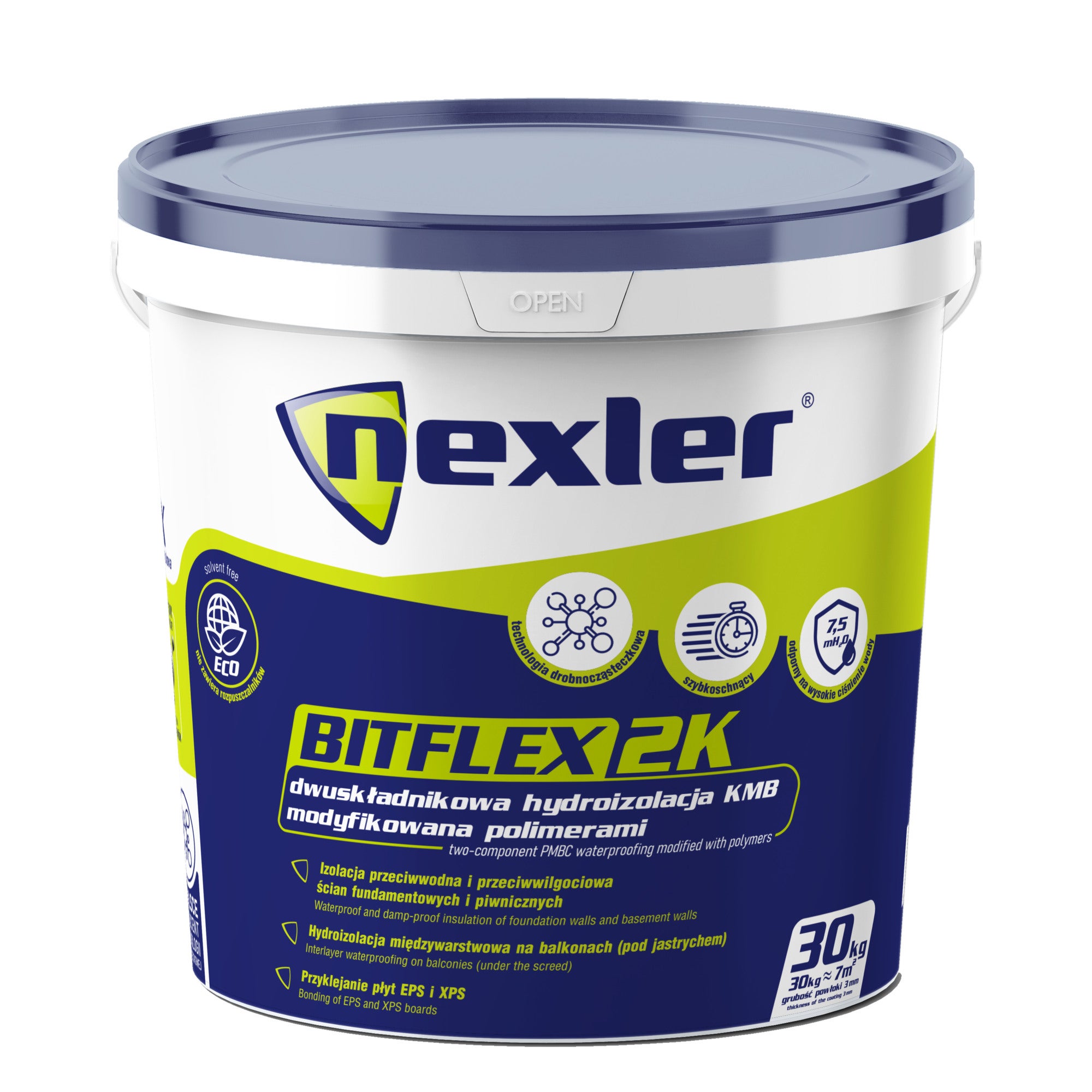 Grubowarstwowa izolacja przeciwwodna KMB Nexler Bitflex 2K 30 l, dwuskładnikowa