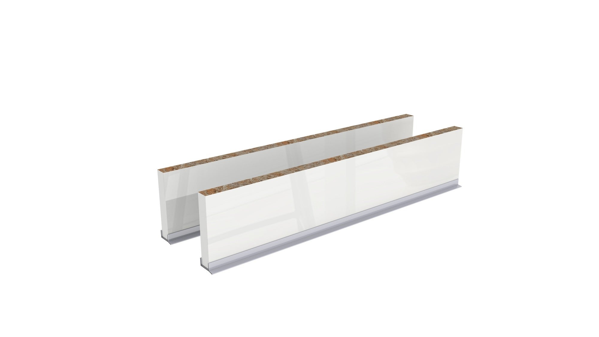 Cokół kuchenny boczny z uszczelką akryl biały połysk 507x100 2 sztuki 0