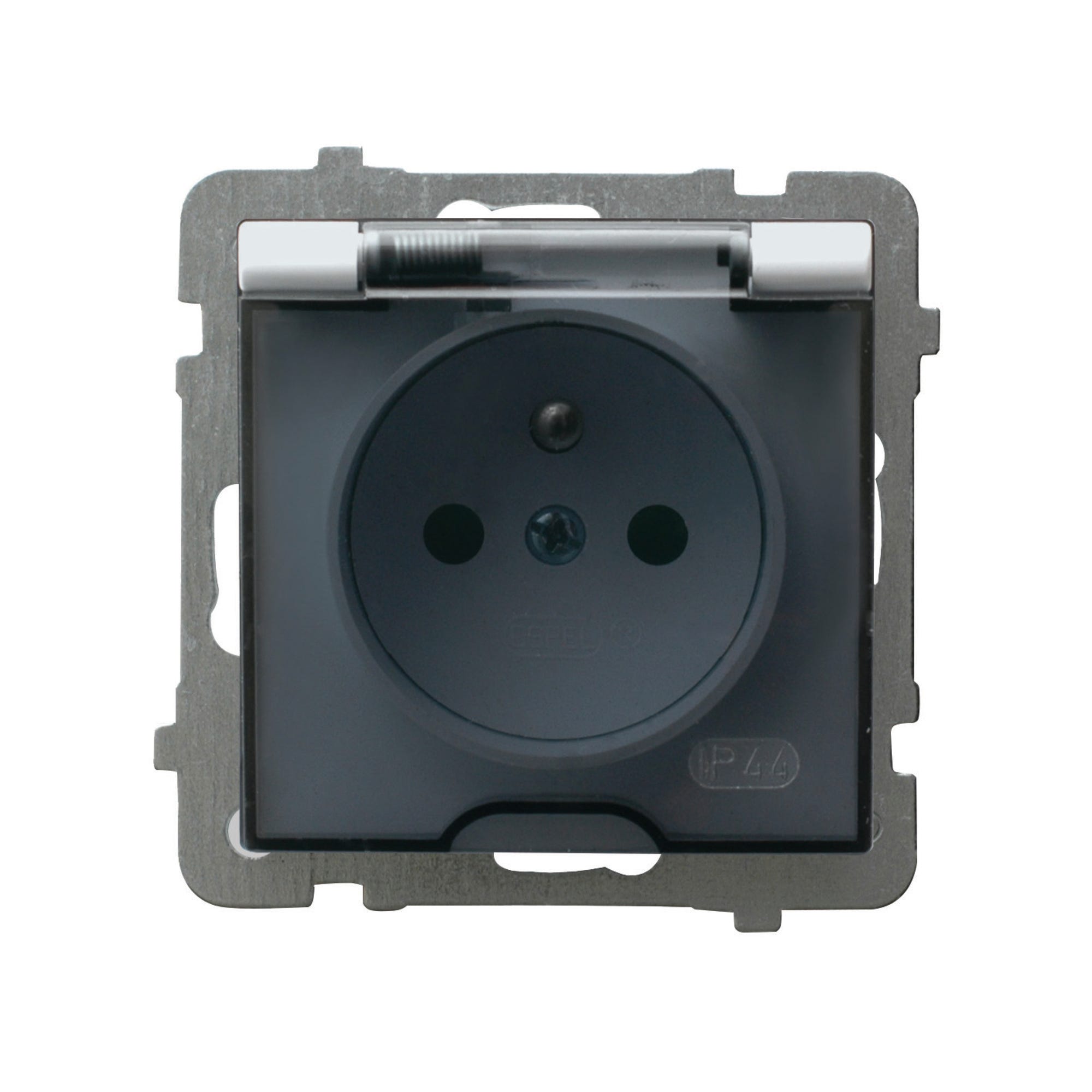 Ospel As biały gniazdo pojedyncze z uziemieniem IP44 0