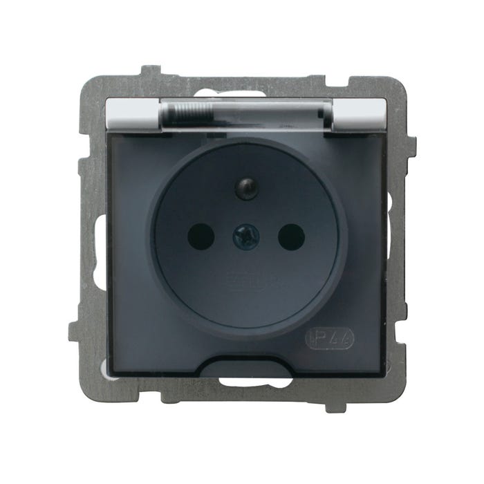 Ospel As biały gniazdo pojedyncze z uziemieniem IP44