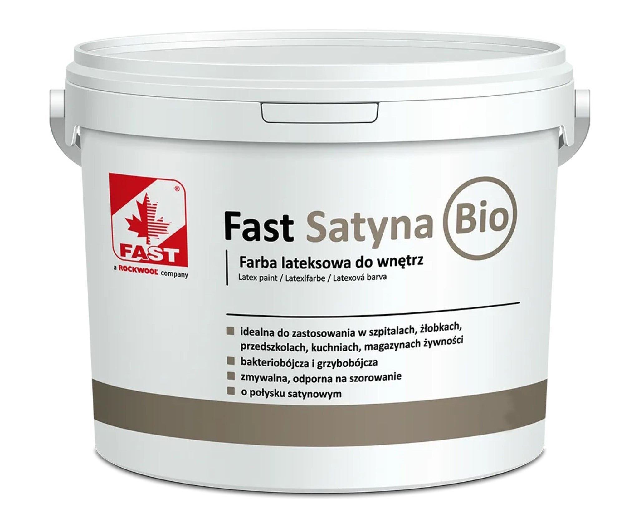 Farba lateksowa Satyna-Bio Fast biała 2,5l
