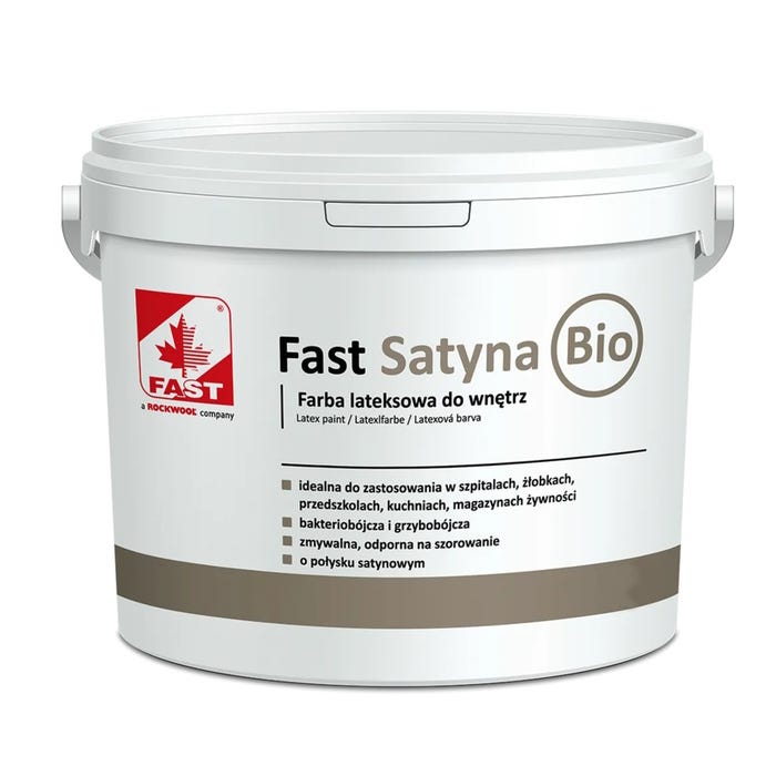 Farba lateksowa Satyna-Bio Fast biała 2,5l
