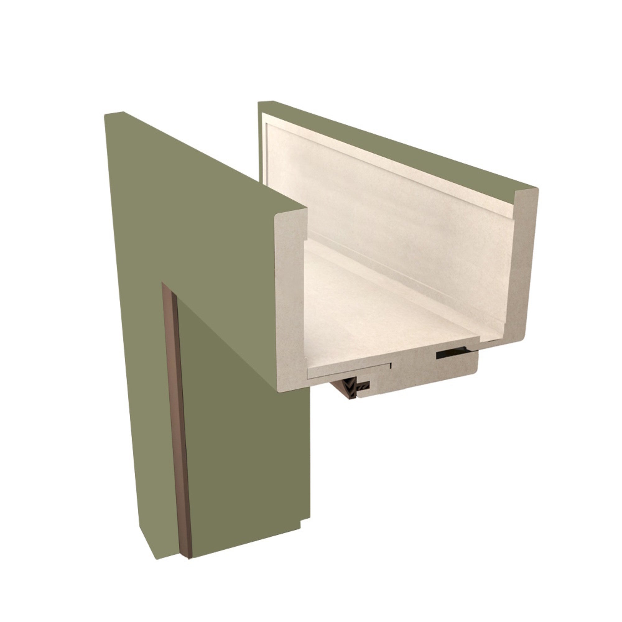 Ościeżnica regulowana Din Duo 120-140 80 lewa zielony