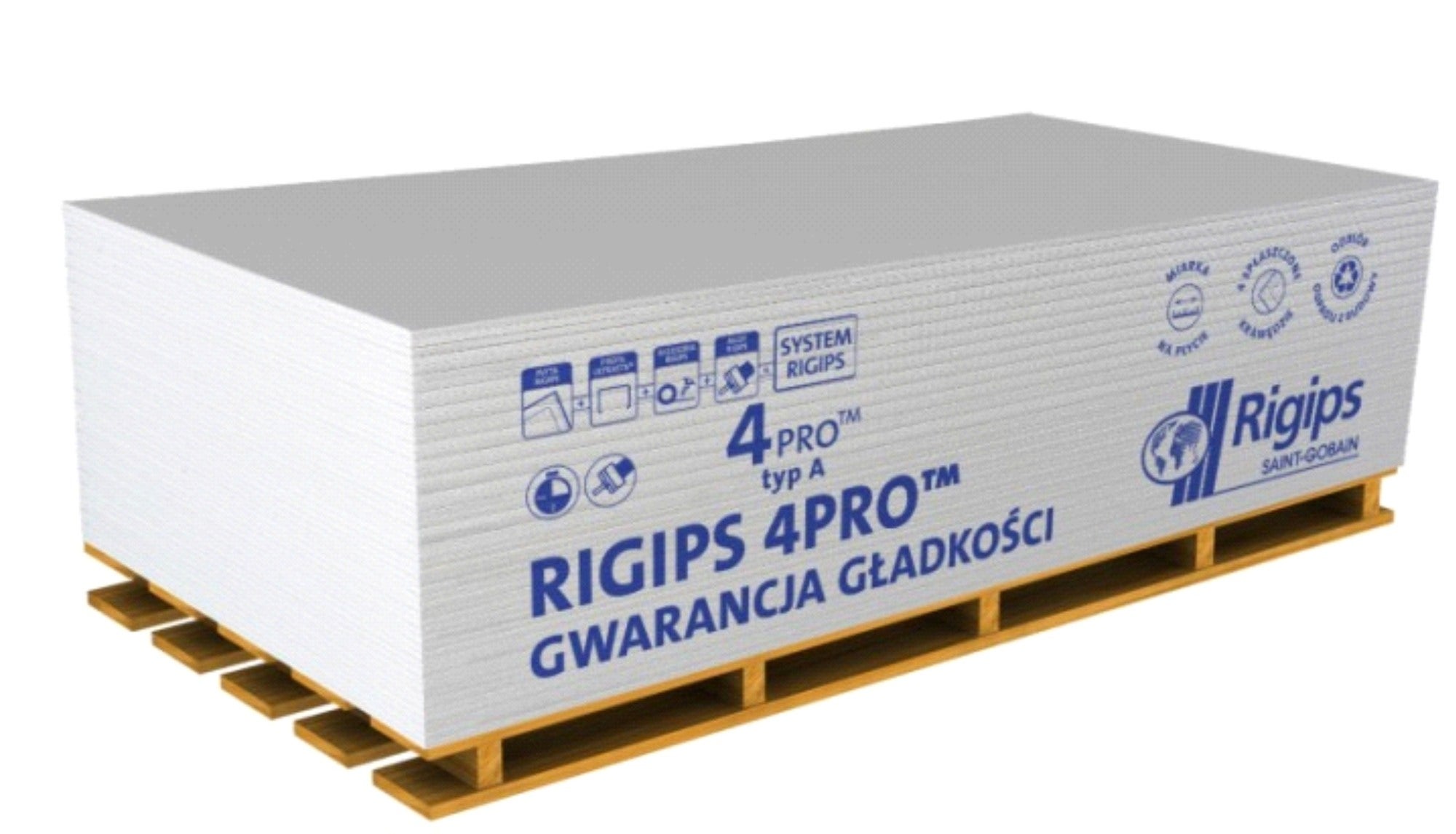 Płyta gipsowo-kartonowa standardowa Rigips 4PRO 1200x2000x12,5 mm GKB typ A